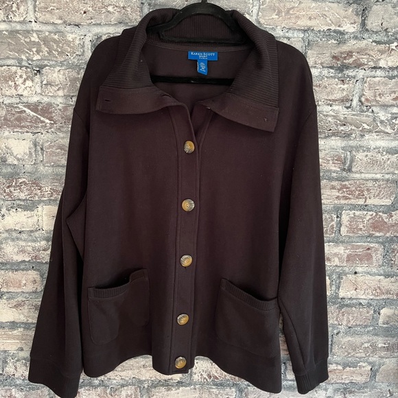 Black button down front shackett. Excellent like new condition smoke/pet free🌸 - Picture 4 of 7